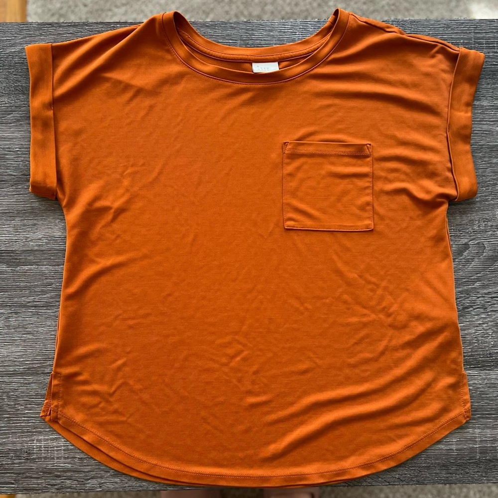 a new day Women's Rust Short Sleeve Tee | Size Large
